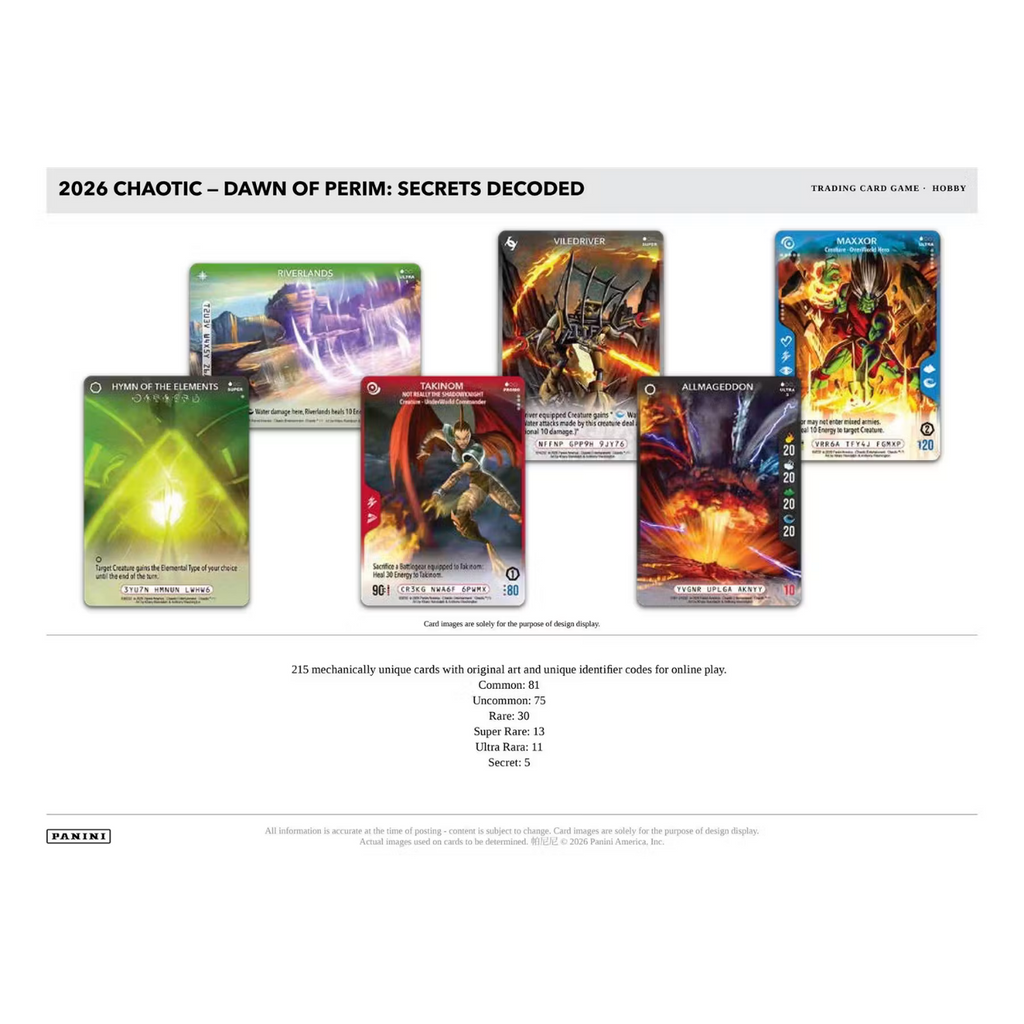 Chaotic TCG Dawn of Perim Secrets Decoded Booster Box