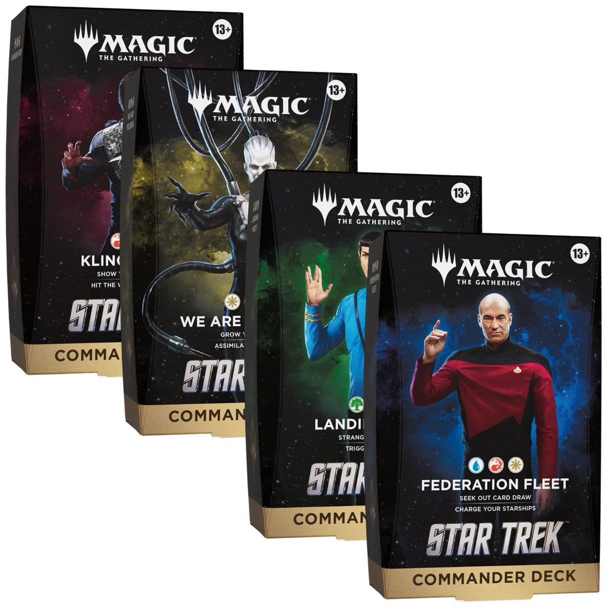 Magic: The Gathering Star Trek Commander Deck Set of 4