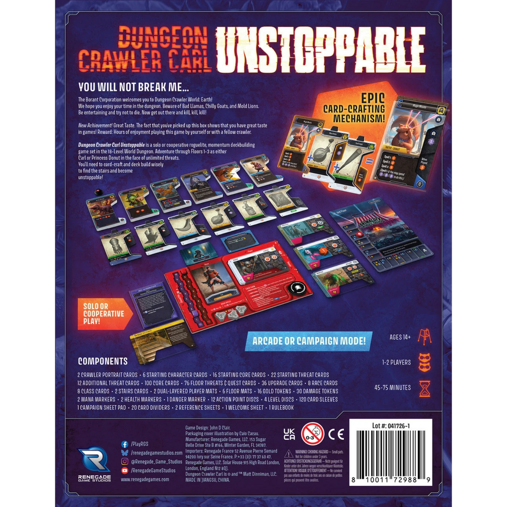 Dungeon Crawler Carl Unstoppable Board Game