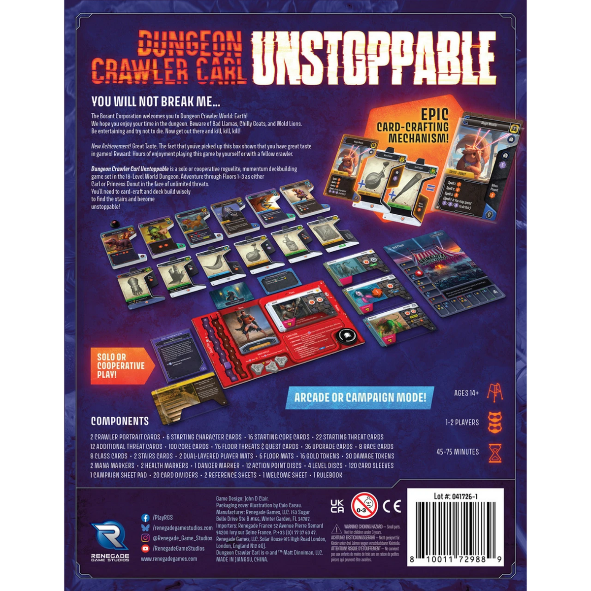 Dungeon Crawler Carl Unstoppable Board Game